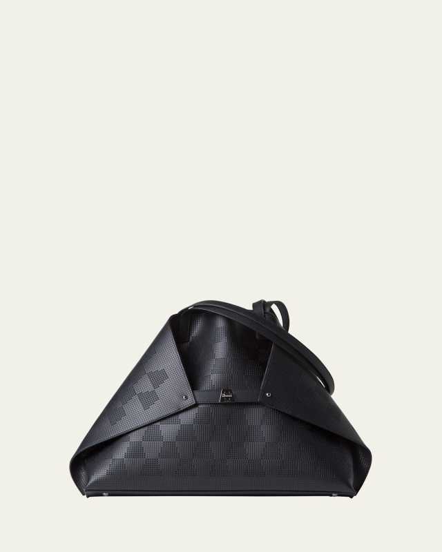 Ai Medium Lasercut Grid Leather Tote Bag